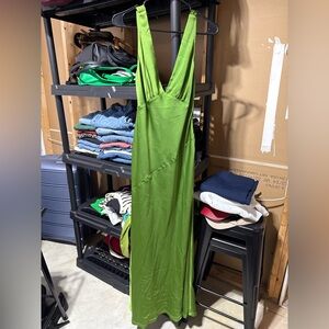 Nadia Maxi Satin Dress with Cowl back